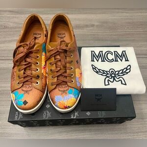 MCM Women’s Low Top Victory Flower Sneakers in Visetos